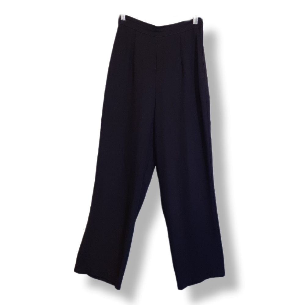 Vintage Smart Set Ultra High Waist Pants Tapered Straight Leg Black Size 7